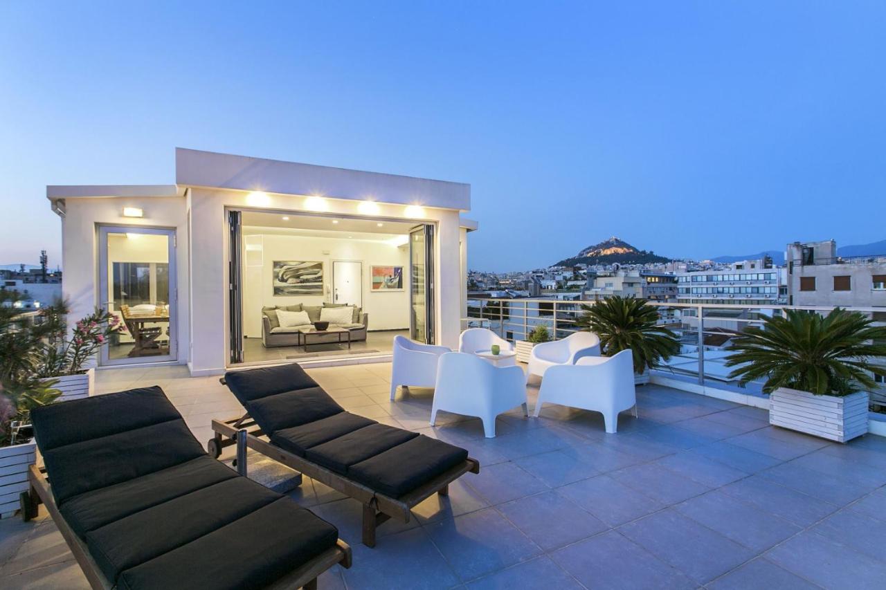 شقة Acropolis Panorama View Penthouse With Private Terraces A Contemporary Parthenon أثينا المظهر الخارجي الصورة