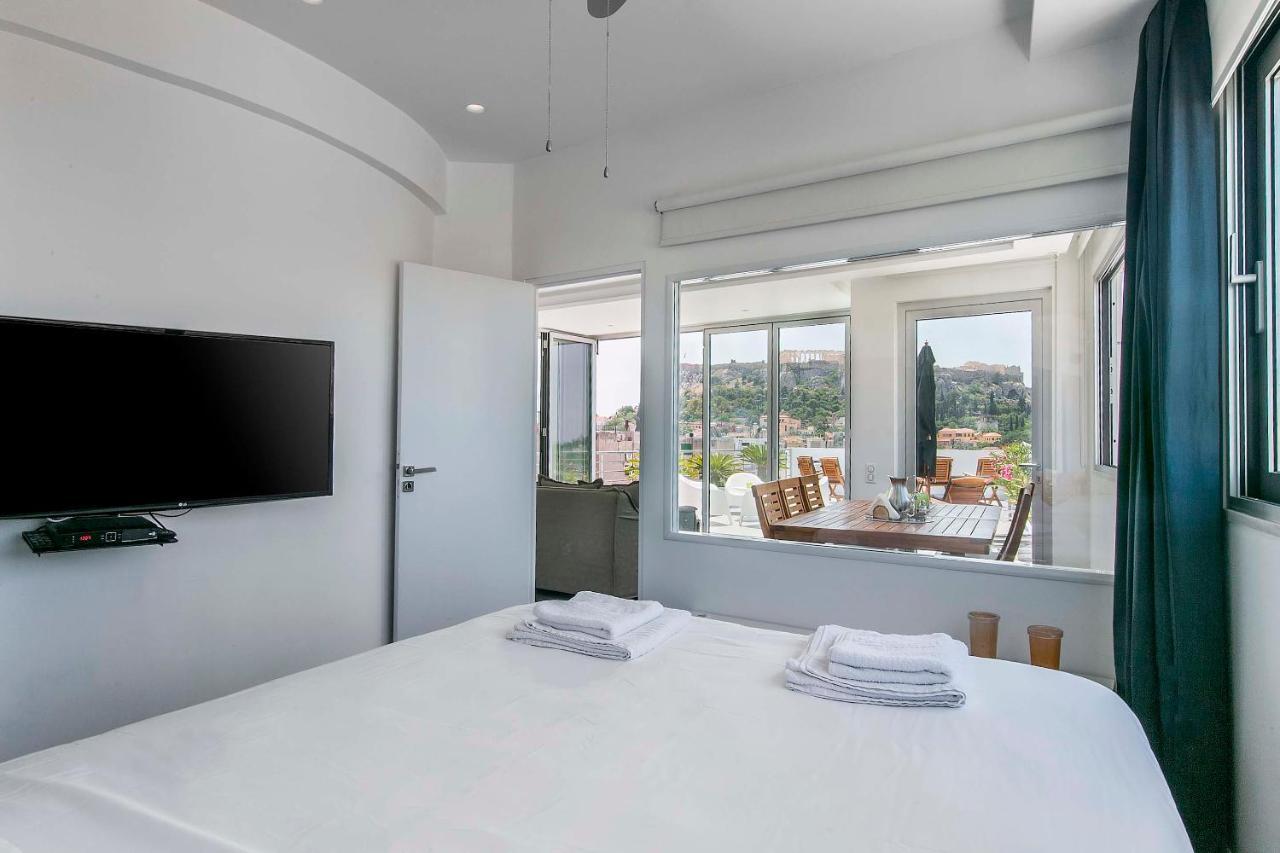 شقة Acropolis Panorama View Penthouse With Private Terraces A Contemporary Parthenon أثينا المظهر الخارجي الصورة