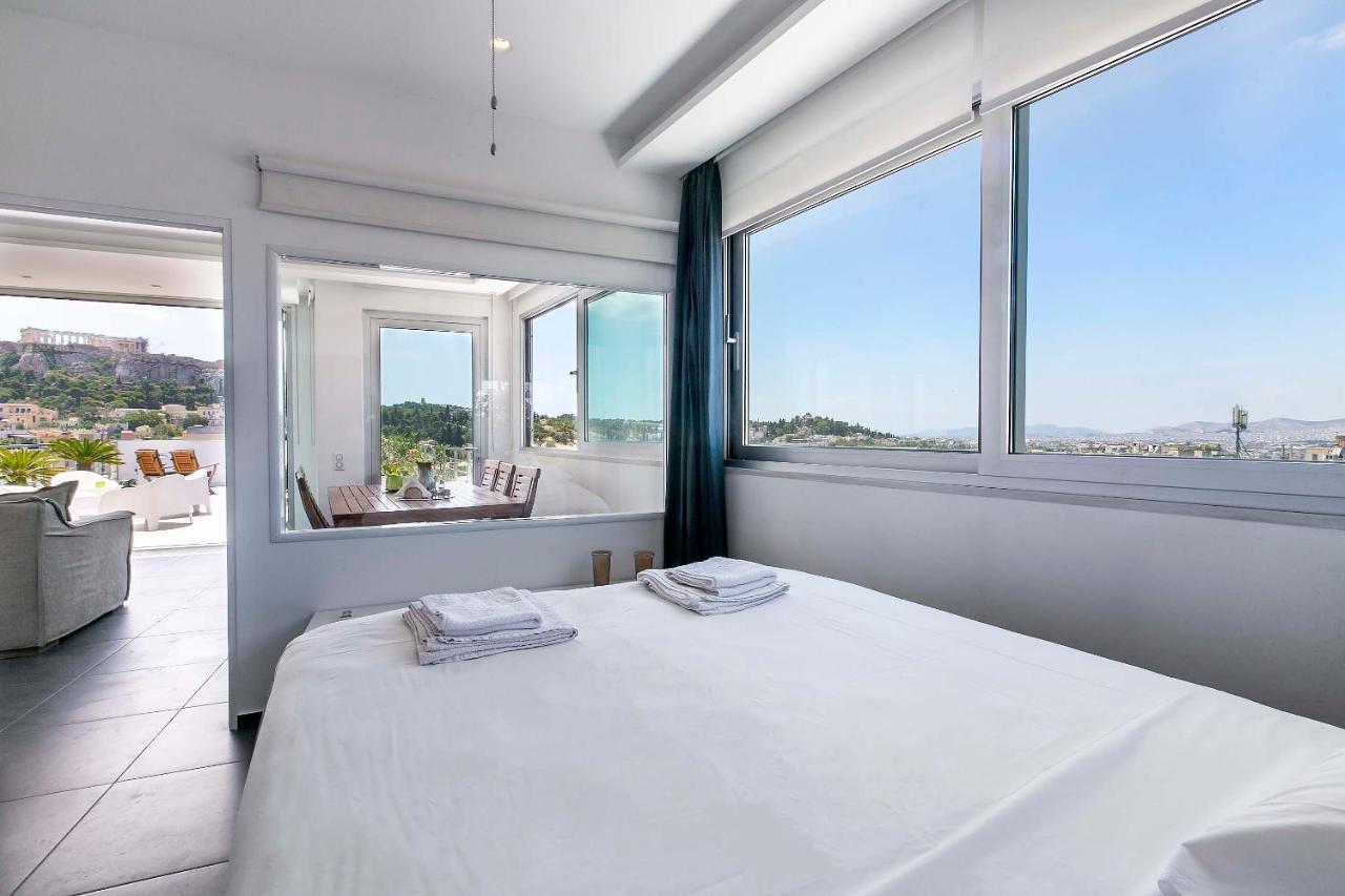 شقة Acropolis Panorama View Penthouse With Private Terraces A Contemporary Parthenon أثينا المظهر الخارجي الصورة