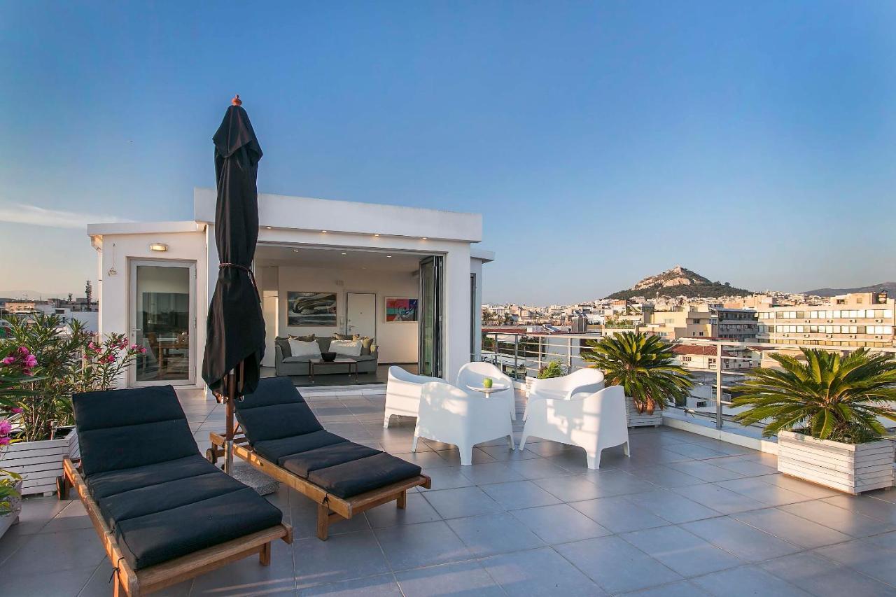 شقة Acropolis Panorama View Penthouse With Private Terraces A Contemporary Parthenon أثينا المظهر الخارجي الصورة